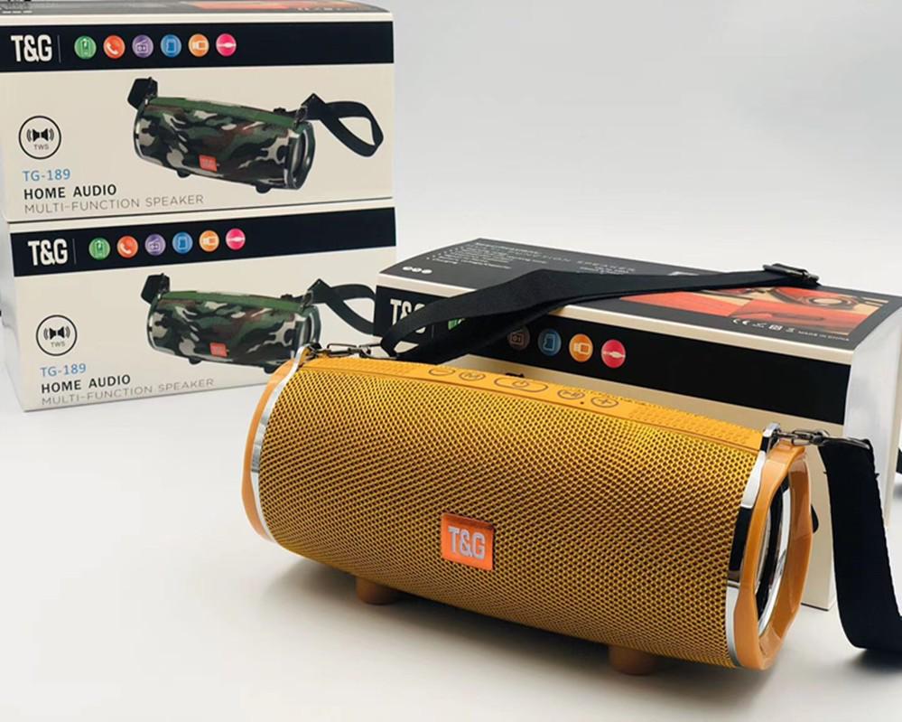 TG189 Водонепроницаемая Bluetooth-колонка с двойным диафрагменным сабвуфером, высококачественным звуком, поддержкой TF-карты и функцией звонка