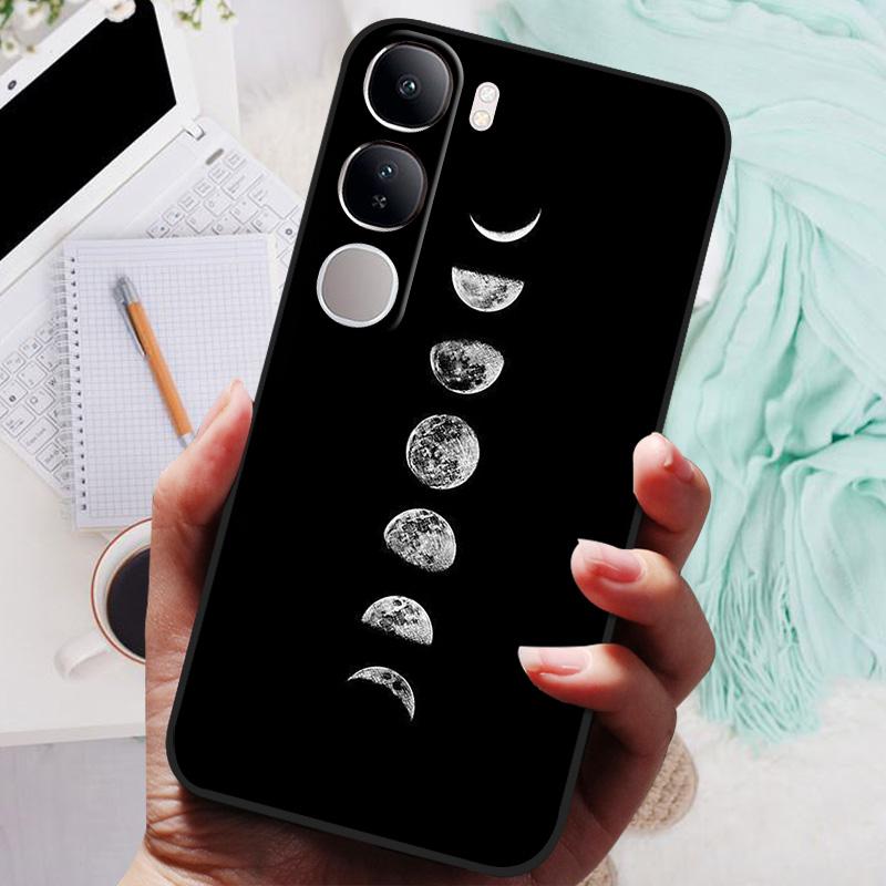Для Vivo V40 Lite IDN V40SE Y200 Y300 Чехол для телефона Задняя крышка Модный Цветок Бабочка Мягкий ТПУ Fundas Для Vivo V 40 Lite V40 SE