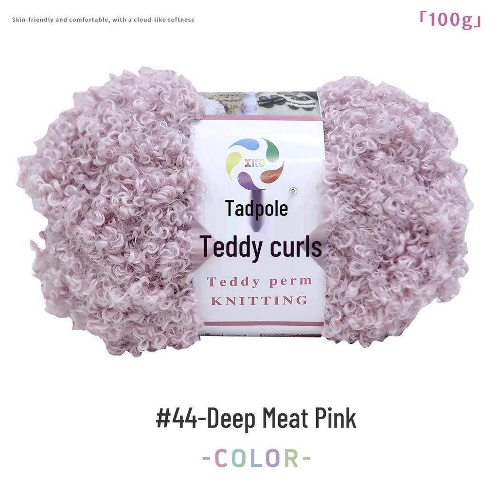 Плюшевая пряжа Teddy Curl из искусственного меха для DIY-волос кукол и объемного шарфа или шапки