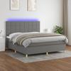VidaXL Slat Bed Base with Mattress and LED, Upholstered Bed, Double Bed, Adult Bed for Interior Bedroom, 3135454