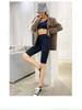 Women Shorts Thin Fitness Leggings Casual High Waist Fashion Yoga Shorts Summer Slim Knee-Length Bottoms Black Cycling Shorts Streetwear
