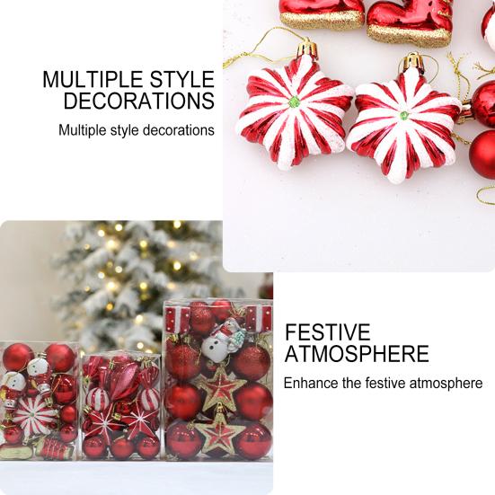 20/29 шт., набор подвесок на рождественскую елку, рождественские шары, подарок для семьи, друзей, учителей, украшение для стола, приема