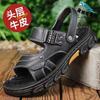 2025 New Summer Sandals Men's Versatile Soft-soled Non-slip Beach Shoes Outdoor Breathable Casual Sandals