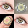 1 пара лимонно-зеленых контактных линз для глаз Softlens 14,0 мм линзы для свежего макияжа глаз для годового использования