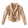 Za Autumn and Winter New Arrivals Women's Clothing Zr European and American Style Export Fashion Simple Versatile Belted Lapel Short Jacket