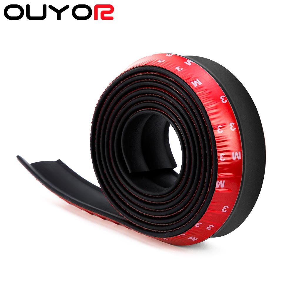 2,5 м передний бампер автомобиля, резиновая универсальная защита для бампера, полоса для губ, боковая юбка автомобиля, наклейки на автомобиль, ширина 65 мм