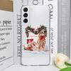 Чехол для телефона "Девочка с елкой" для Samsung Galaxy S24 S23 S22 S21 S20 Ultra Plus FE Прозрачный Мягкий Чехол Новогодние Подарки Fundas