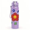 1PC Hope World Flower Letter 750ml Color Plastic Sports Water Bottle Leakproof Flip Straw Lid Suitable for Sports Office Home Use