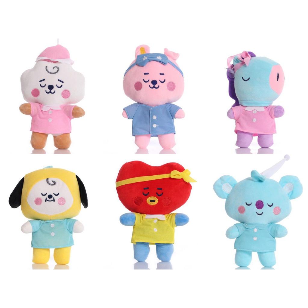 Плюшевая игрушка Bt21 Мягкая кукла Tata Mang Chimmy Rj Koya Cooky Shooky Van Kpop Bts