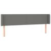 LED Headboard Dark Grey 163x16x78 88 cm Fabric