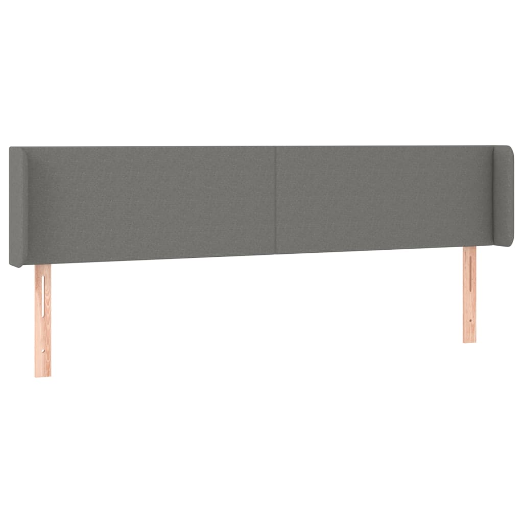 Vidaxl Zagłówek Do Łóżka Z Led, Ciemnoszary, 183X16X78/88 Cm, Tkanina