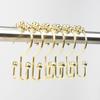 12 Pcs Shower Curtain Hooks Rust Proof Metal Shower Curtain Hooks Double Sided Smooth Shower Curtain Holders with Beads