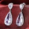 CAOSHI Brilliant Crystal Drop Earrings for Women Gorgeous Design Wedding Accessories Jewelry Luxury Dangle Earrings for Party
