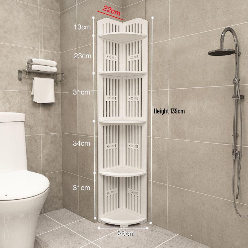 Треугольная угловая напольная полка для ванной комнаты для туалетных принадлежностей