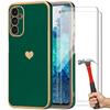 Protective Case - BOOLING - for Samsung Galaxy S20 FE - Soft TPU - Night Green - Heart Pattern