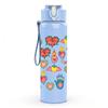 1PC Vibrant Mixed Floral Bouquet Print 750ml Color Plastic Sports Water Bottle Leakproof Flip Straw Lid Suitable for Sports Office Home Use