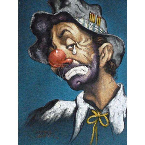 DIY 5D Diamond Painting Sad Clown Diamond Mosaic Cross Stitch Kits Home Decoration Full Round Diamond Embroidery