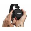 Marshall Major IV Wireless On-Ear Headphones, Black, 80 Hours of Playtime, Qi Charging, and Call Support