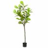 VidaXL Artificial Ficus 48 Leaves 165 Cm Green, Artificial Plant, Fake Ficus Plant, Fake Plant, Fake Ficus Tree, 4103581