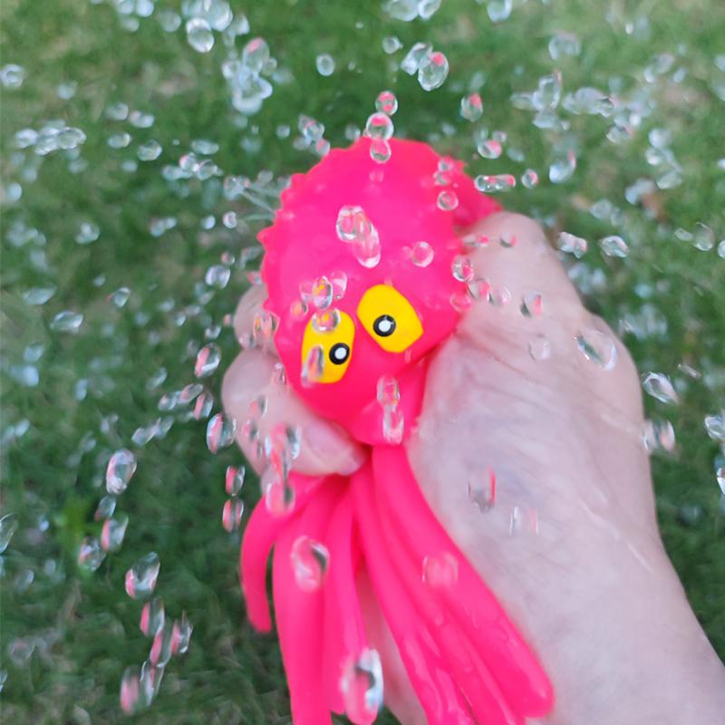 Забавная игрушка для купания «Осьминог», разбрызгивающая воду, для малышей — впитывает и разбрызгивает воду для увлекательной игры во время купания