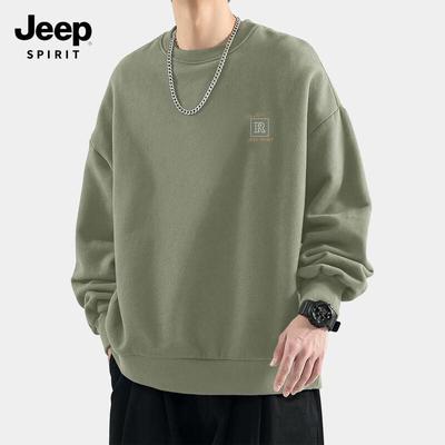 Мужской свитшот JEEP SPIRIT с флисовой подкладкой и круглым вырезом
