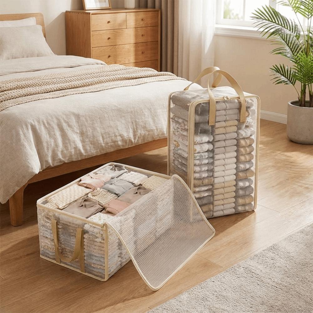 Transparent PVC Clothes Storage Bag Large Capacity Moving Packing Bag Bedroom