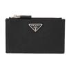 Аксессуары 2MC086 QHH Черный Saffiano Треугольный Картхолдер Кошелек для монет [Prada] (Дело карты) Мужские Женские [Бренд] [Товар]