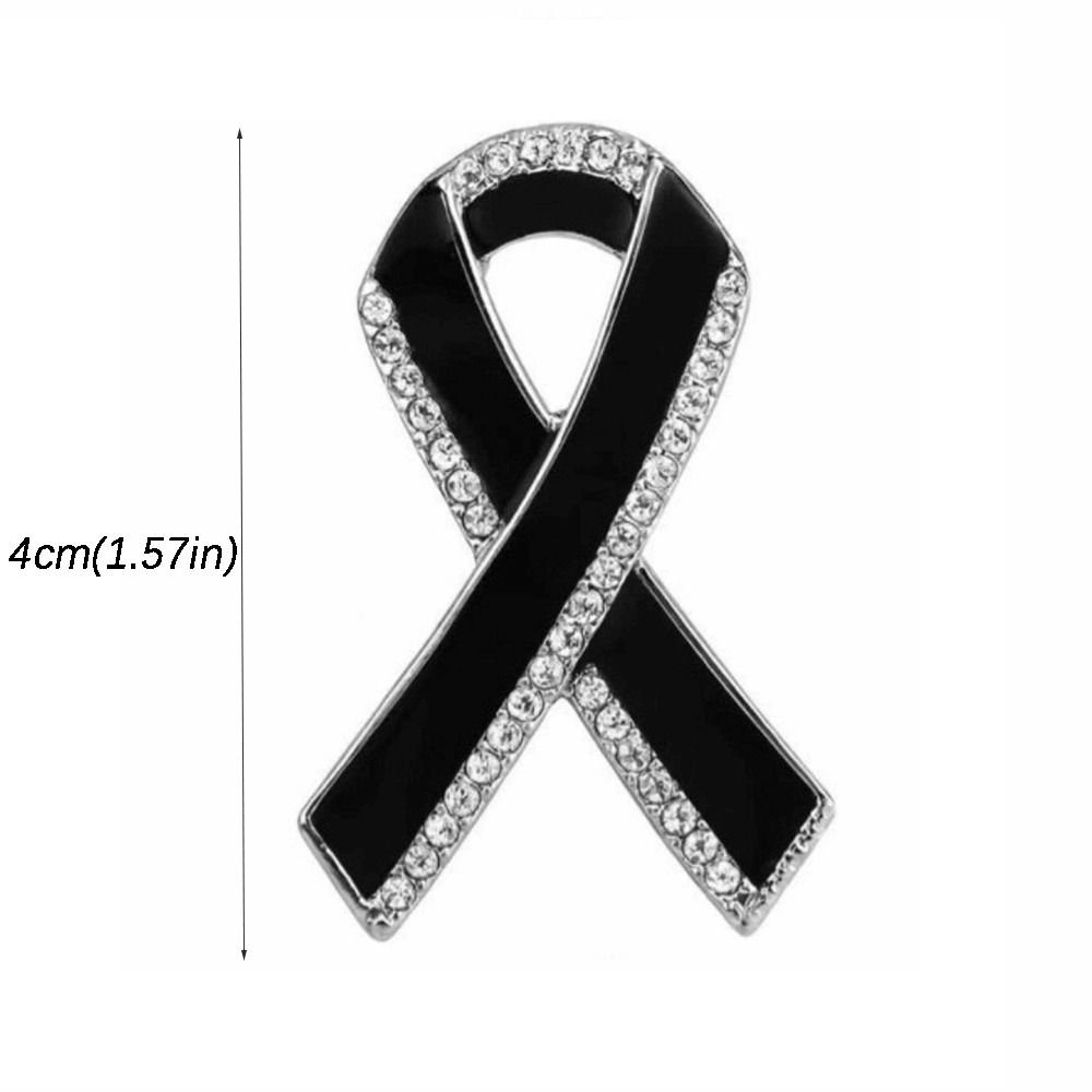 Черный Мемориальный Черный Значок Королева Сувенир Траурный Значок Стразы Похороны Черная Лента Брошь Булавка Для Похорон и Траура