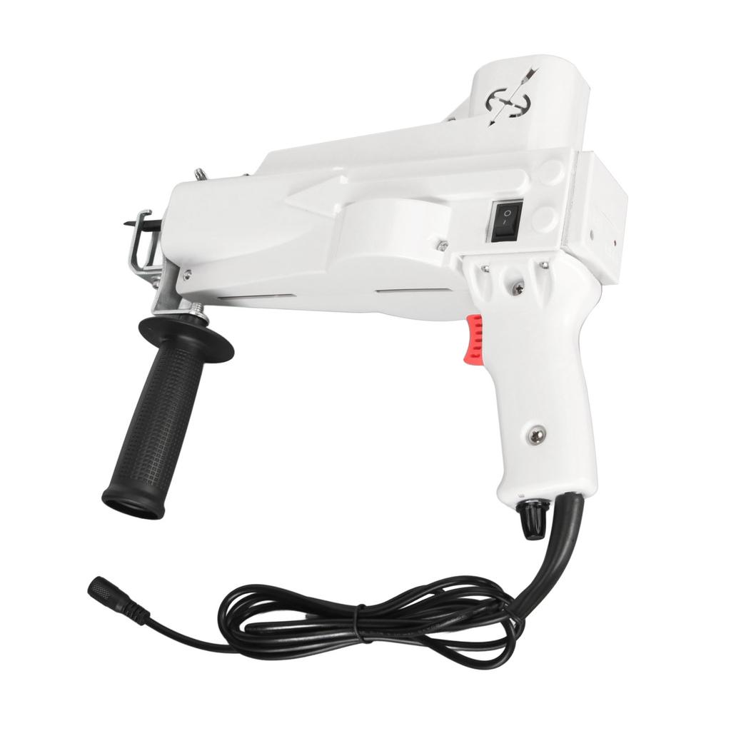 Tufting Gun Kit Threader Tool 2 In 1 Electric Carpet Rug Maker Handheld Knitting Machine White