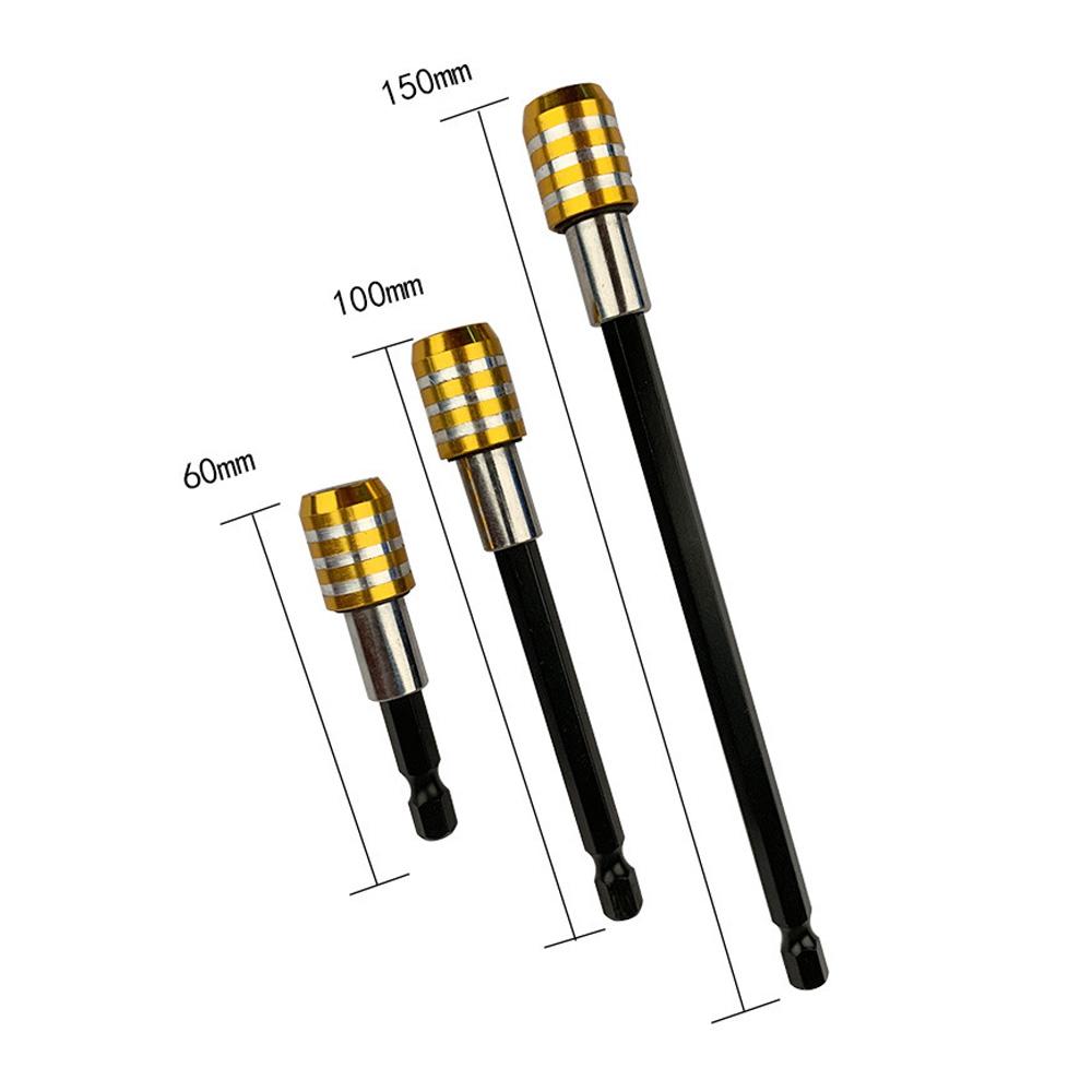 3 Pcs Drill Bit Extension Set Quick Release Bit Holder 1/4 Inch Hex Shank Magnetic Extension Chuck