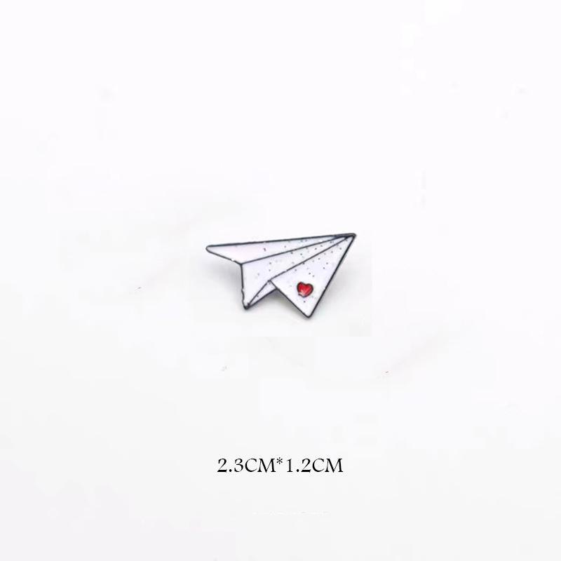 Cute Airplane and Ship Brooch - Cartoon Badge, Versatile Trendy Accessory for Students, Express Your Creative Personality