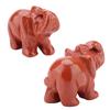 1.5inch Natural Stone Carved Elephant Crystal Figurine Home Decoration Furnishing Article (#06)