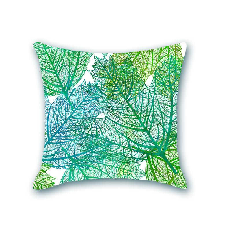 New Plant Print Decorative Imitation Super Soft Pillow Case Nordic Floral Sofa Office Bedside Cushion Cover