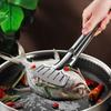 BEPAN Stainless steel household barbecue tongs food tongs fried fish grilled fish tongs steak frying tongs kitchen tools