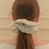 Hish Suede Squere Scrunchie - Cream