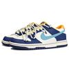 Nike Кроссовки Dunk Low, нескользящие, износостойкие, низкие, для скейтбординга, детские, сине-белые, DV1693-401(КомандаК-)