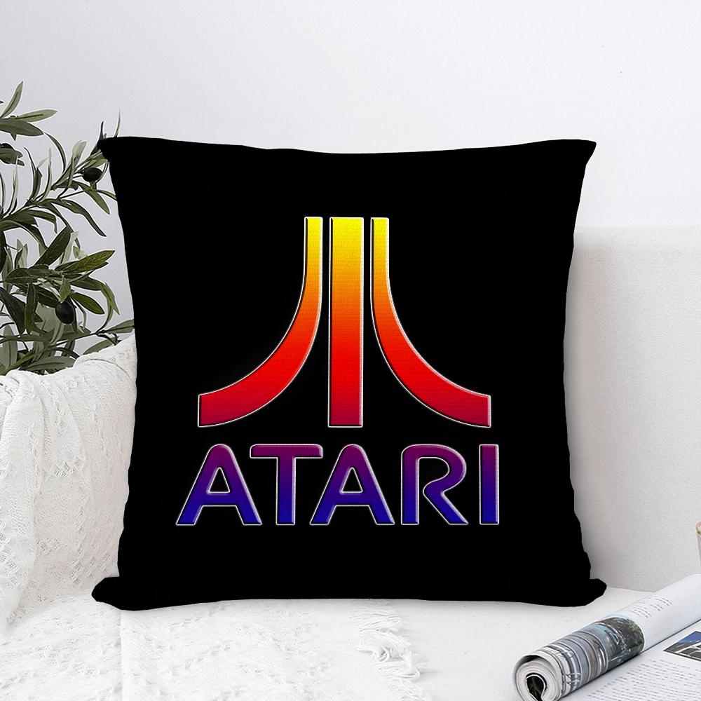 A-AtariS Игровая Логотип Подушка Чехол Диван Декоративный Дом Двусторонний Принт Плюшевый Квадратный Подушка Декоративная Наволочка Подушка Декор Чехол
