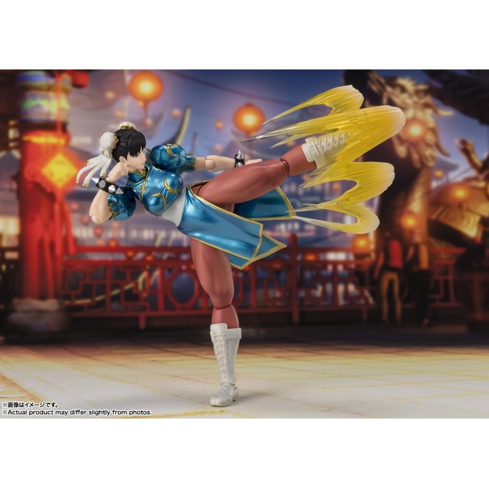 SHFiguarts Street Fighter Chun-Li -Наряд 2- Приблизительно. Подвижная фигура толщиной 150 мм, окрашенная из ПВХ и АБС-пластика