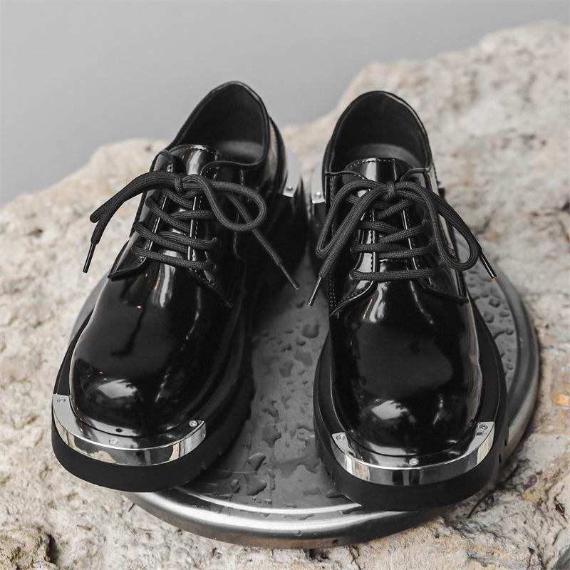 Туфли дерби с большой головой, мужские, летние, увеличивающие рост, повседневные кожаные туфли в британском стиле, туфли Martin с низким верхом 2304-J