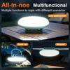 Solar Camping Lantern LED Light Type-C Rechargeable 3 Modes Power Bank Emergency Lamp with Magnet & Hook for Outdoor Camping Hik