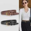 2023 Women's Korean Style Genuine Leather Pin Buckle Belt - Trendy, Versatile, Thin for Suit Pants