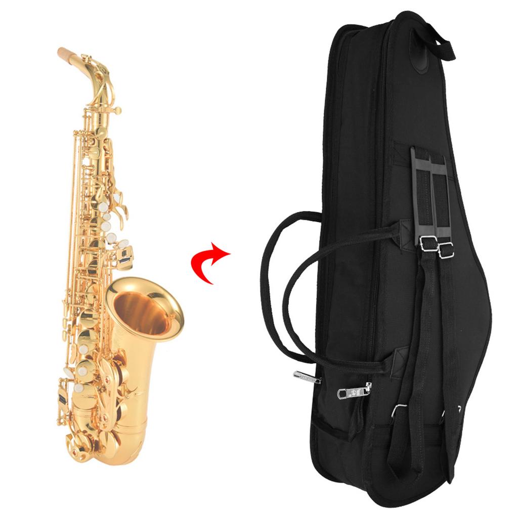 Alto Saxophone E Eb Cotton Bag Waterproof Backpack Carrying Case with Interior Soft Fabric
