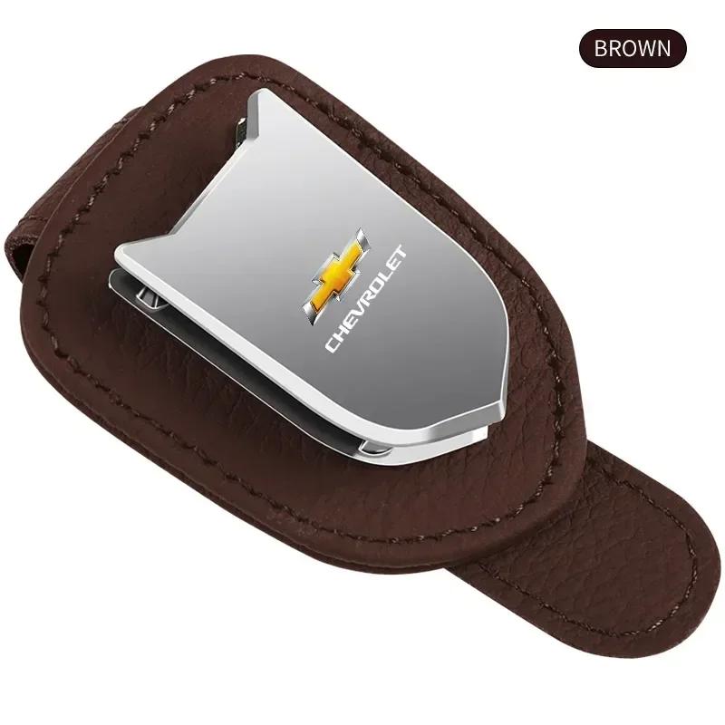 dbpagn1 Car Sunglasses Holder Glasses Ticket Card Storage Clip For Chevrolet Spark Captiva Cruze Malibu Equinox Trax Camaro Blazer