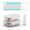 Vacuum Pack 12 Piece Set Vacuum 2 Vacuum Glass Storage Containers 10 Vacuum 4 Sealing Bento Home Food Vacuum Cooking Vacuum FDA Certified "Manual