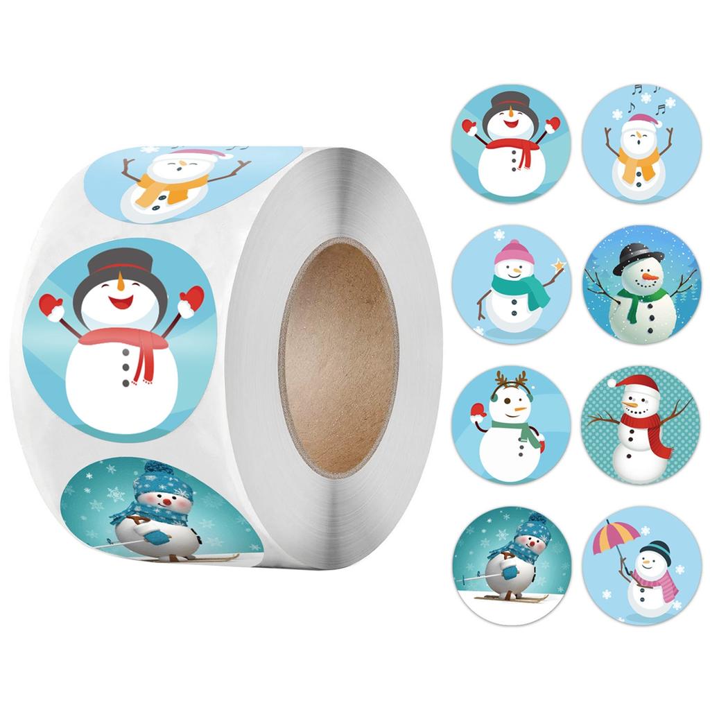 100-500pcs Merry Christmas Sticker Animals Snowman Trees Decorative Stickers Christmas Gift Package Decor Stickers Envelop Seals