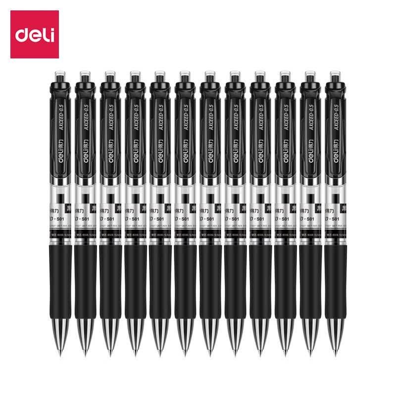 Deli S01 0.5mm Retractable Gel Pen Set