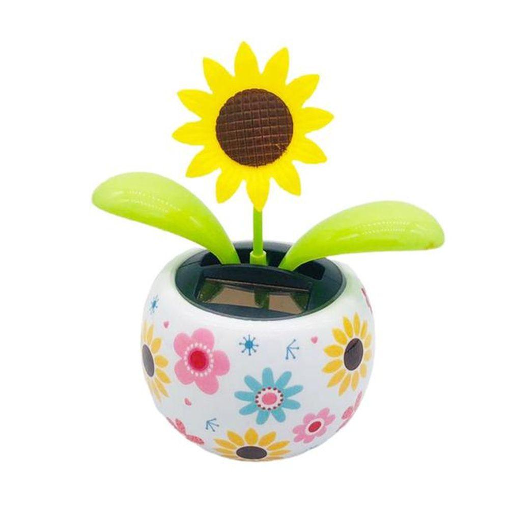 Solar Power Toy Swinging Toy Solar Powered Flower Swinging Car Dashboard Ornaments Dancing Flower