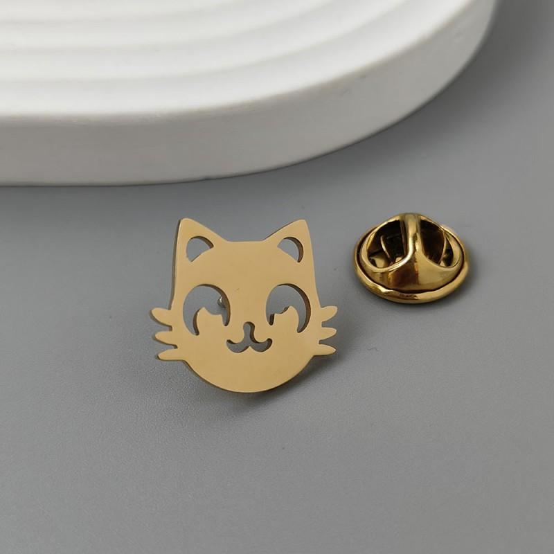 Cat Brooch Cufflinks Cute Exquisite Korean Design High-end Light Luxury Clothing Accessories