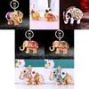 Adorable Elephant Metal Keychain With Sparkling Rhinestones Perfect For Gifts And Accessories
