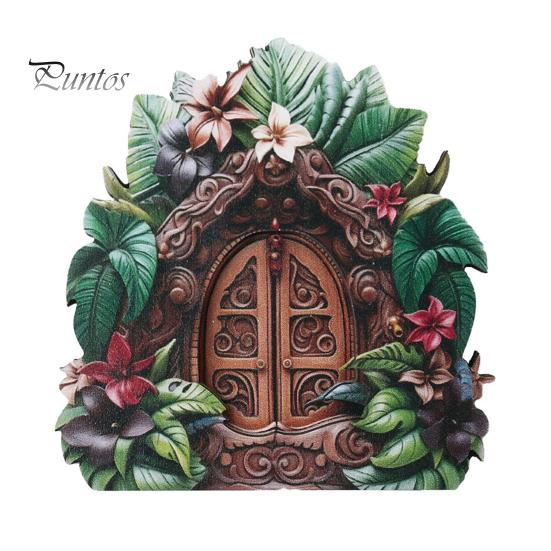 Деревянная волшебная садовая дверь-эльф, украшение для улицы, миниатюрный эльф, украшение для двери, сказочный мир, крошечная фигурка для двери дома, скульптура